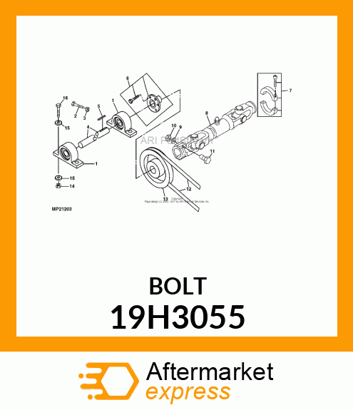 SCREW, HEX HEAD 19H3055