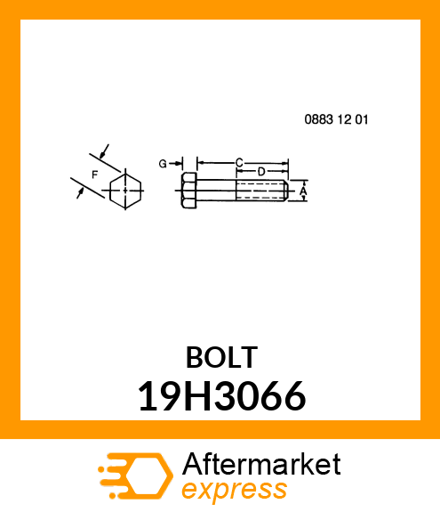 SCREW, HEX HEAD 19H3066