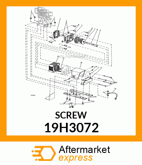 SCREW, HEX HEAD 19H3072