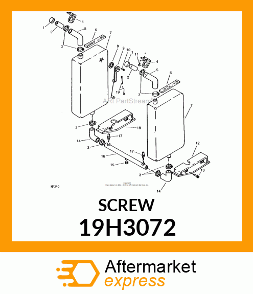 SCREW, HEX HEAD 19H3072