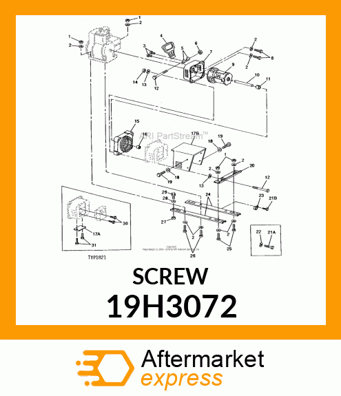 SCREW, HEX HEAD 19H3072