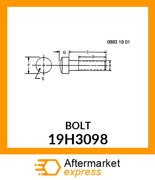 SCREW, HEX SOCKET HEAD 19H3098