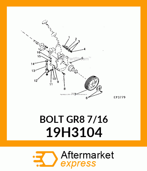 SCREW, HEX HEAD 19H3104