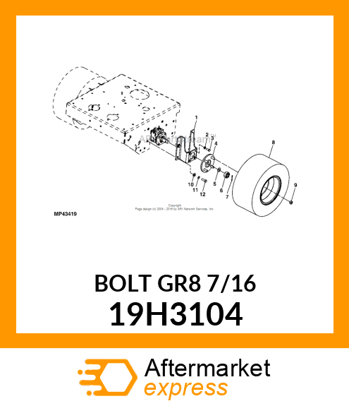 SCREW, HEX HEAD 19H3104