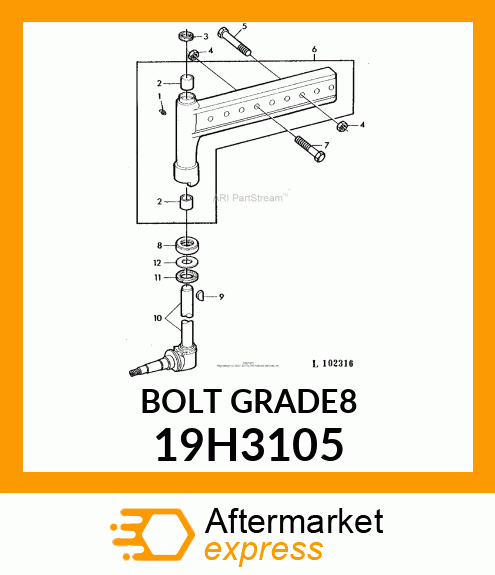 SCREW, HEX HEAD 19H3105