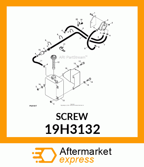 SCREW, HEX HEAD 19H3132