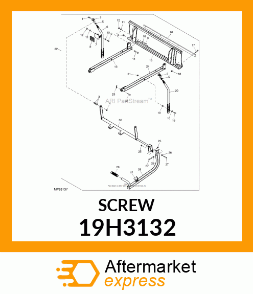 SCREW, HEX HEAD 19H3132