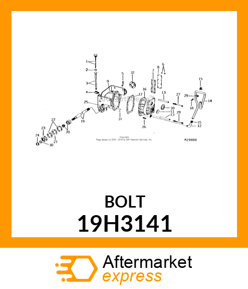 SCREW, HEX HEAD 19H3141