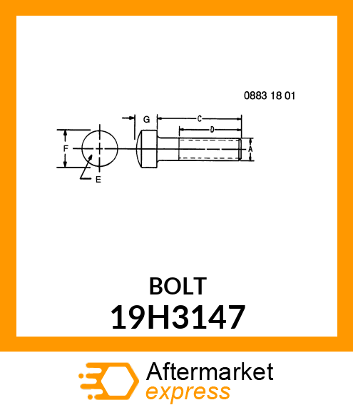 SCREW, HEX SOCKET HEAD 19H3147