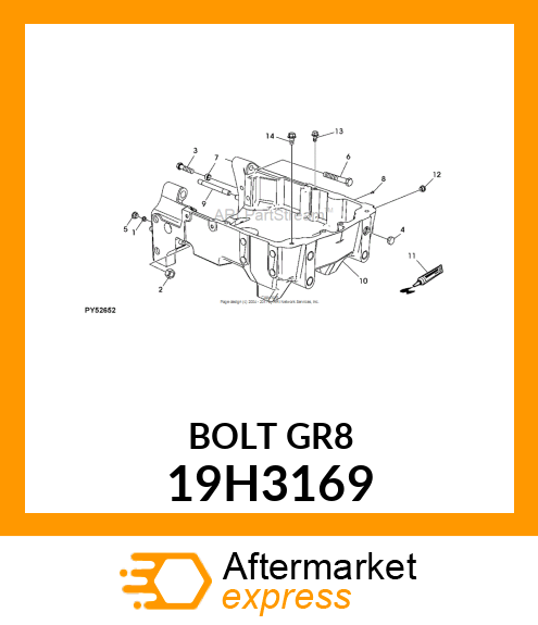 SCREW, HEX HEAD 19H3169