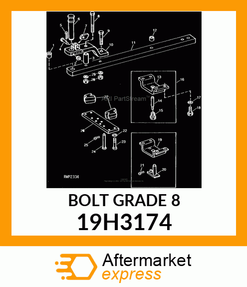 SCREW, HEX HEAD 19H3174