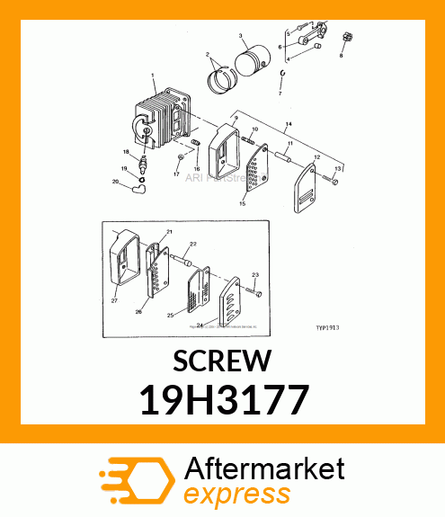 SCREW, HEX SOCKET HEAD 19H3177