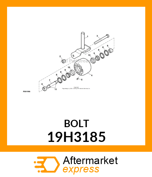 SCREW, HEX HEAD 19H3185