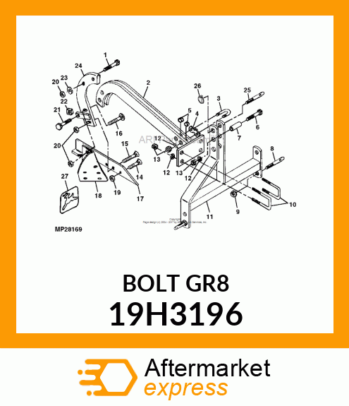 SCREW, HEX HEAD 19H3196