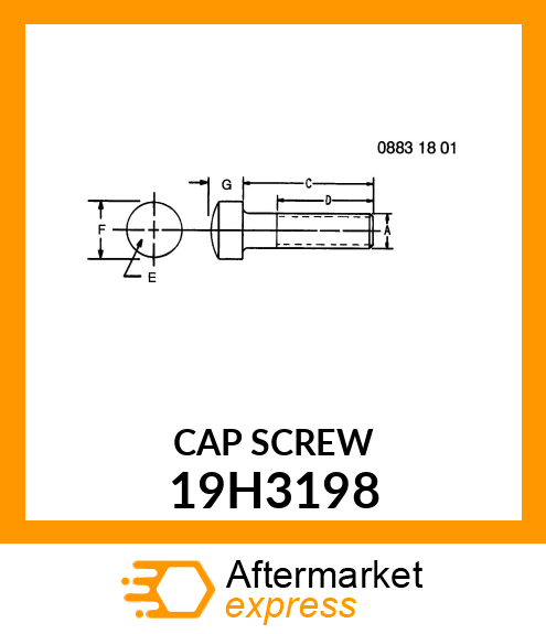 SCREW, HEX SOCKET HEAD 19H3198