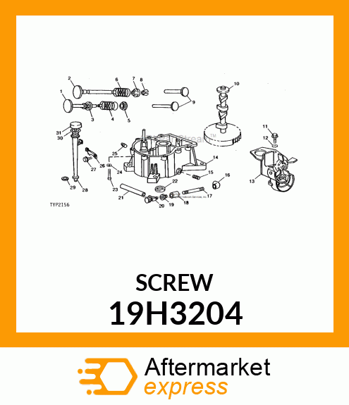 SCREW, HEX HEAD 19H3204