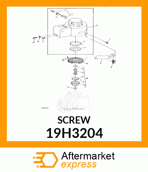 SCREW, HEX HEAD 19H3204