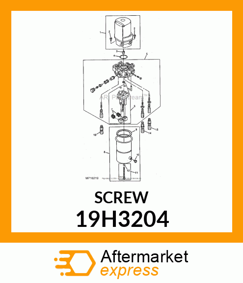 SCREW, HEX HEAD 19H3204