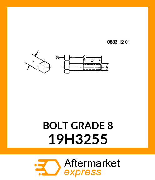 SCREW, HEX HEAD 19H3255