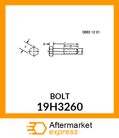 SCREW, HEX HEAD 19H3260