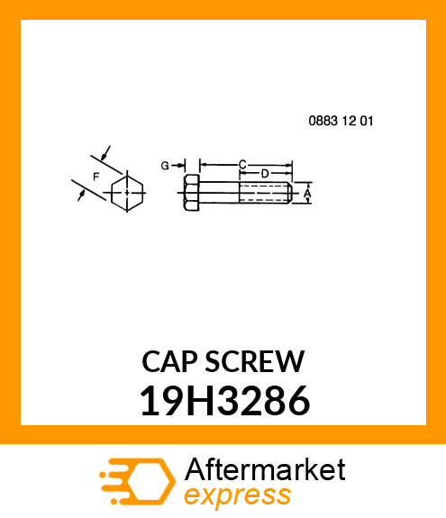 SCREW, HEX HEAD 19H3286