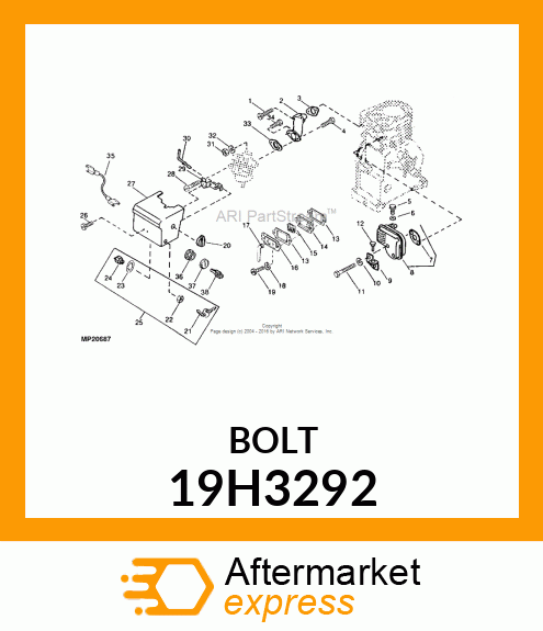 SCREW, HEX HEAD 19H3292