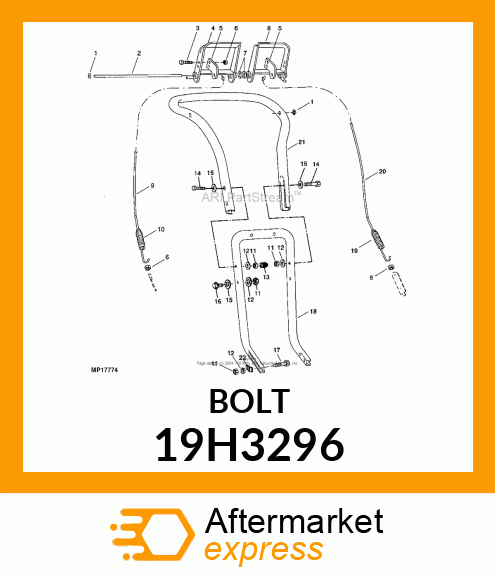 SCREW, HEX HEAD 19H3296