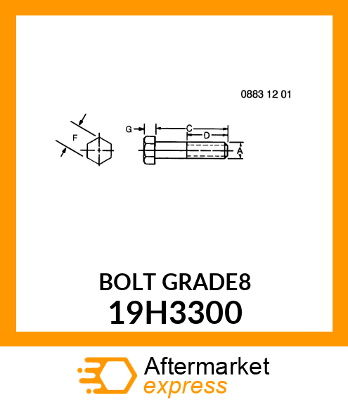 SCREW, HEX HEAD 19H3300