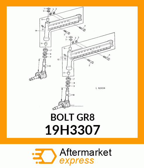 SCREW, HEX HEAD 19H3307