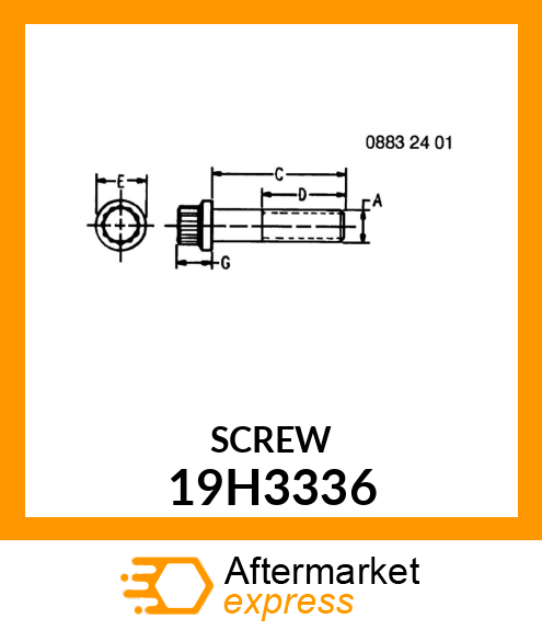 SCREW, 12 POINT FLANGE HEAD 19H3336