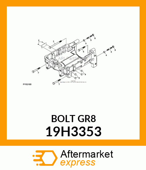 SCREW, HEX HEAD 19H3353