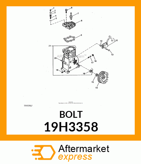 SCREW, HEX HEAD 19H3358