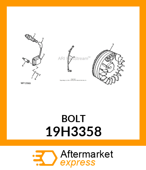 SCREW, HEX HEAD 19H3358