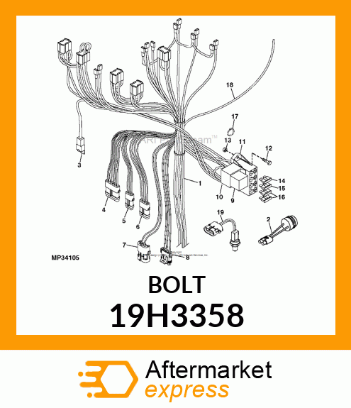 SCREW, HEX HEAD 19H3358