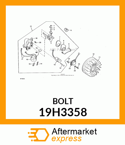 SCREW, HEX HEAD 19H3358