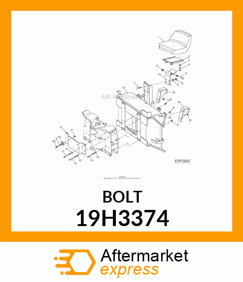 SCREW, HEX HEAD 19H3374