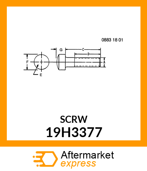 SCREW, HEX SOCKET HEAD 19H3377