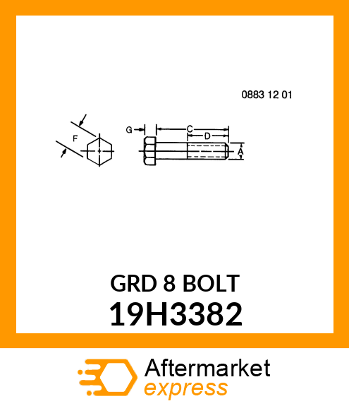 SCREW, HEX HEAD 19H3382