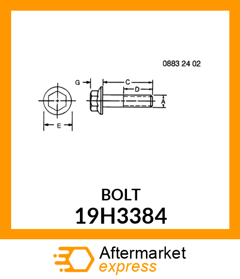 SCREW, HEX FLANGE HEAD 19H3384