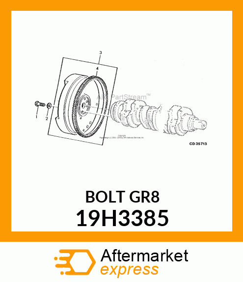 SCREW, HEX HEAD 19H3385