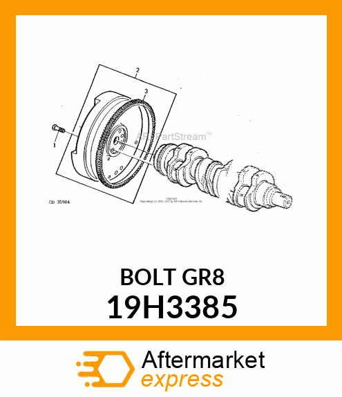 SCREW, HEX HEAD 19H3385