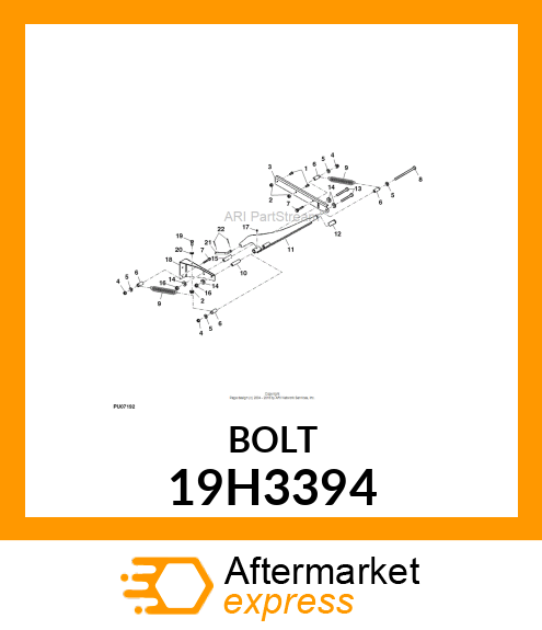 SCREW, HEX HEAD 19H3394