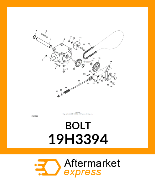 SCREW, HEX HEAD 19H3394