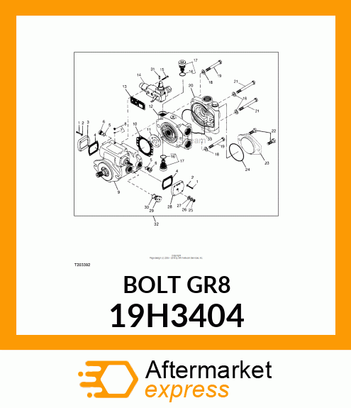 SCREW, HEX HEAD 19H3404