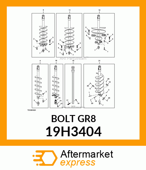 SCREW, HEX HEAD 19H3404