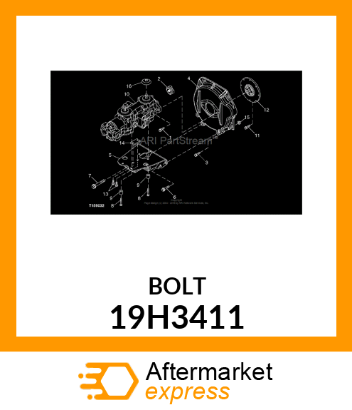 SCREW, HEX FLANGE HEAD 19H3411