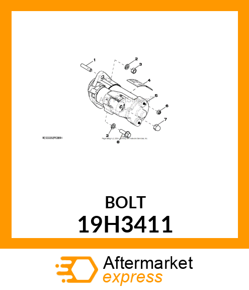 SCREW, HEX FLANGE HEAD 19H3411