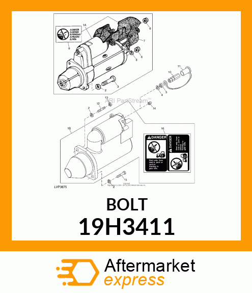 SCREW, HEX FLANGE HEAD 19H3411