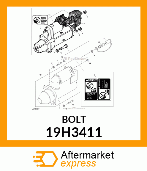 SCREW, HEX FLANGE HEAD 19H3411