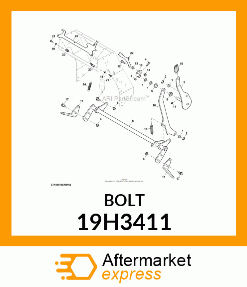 SCREW, HEX FLANGE HEAD 19H3411